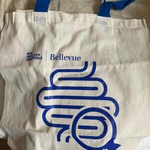 NYC Bellevue Hospital Original Tote Bag Blue x Cream Color One Size
